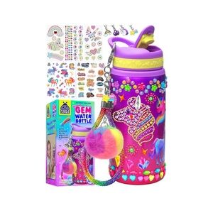 New Purple Ladybug Decorate Your Own Gem Water Bottle 20oz